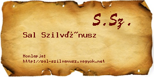 Sal Szilvánusz névjegykártya